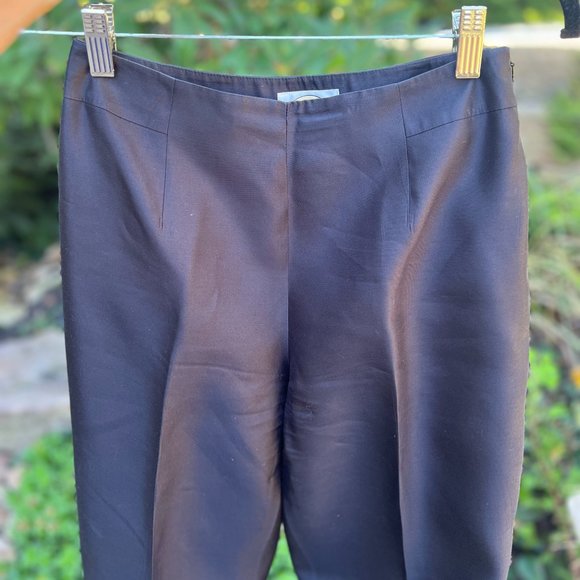 Talbotts Silk Pants, Black, Sz 4 - Picture 3 of 7